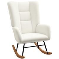 HOMCOM Rocking Chair, Modern Armchair with Backrest for Bedroom, Refurbished