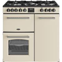 Belling 444411821 Farmhouse 90DF 90cm Dual Fuel Range Cooker 5 Burners Cream