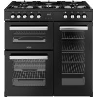 Belling 444411793 CookCentre 90DF 90cm Dual Fuel Range Cooker 5 Burners Black