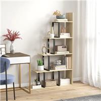 HOMCOM 5-Tier Ladder Shelf Display Plant Stand Home Office Ladder Refurbished
