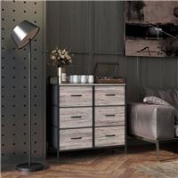 HOMCOM Bedroom Chest of Drawers 6 Drawer Dresser w/ Shelf, Refurbished