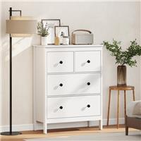 HOMCOM Modern Chest of Drawers, 4 Drawer Dresser for Bedroom Refurbished
