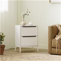 HOMCOM Chest of Drawers, 2 Fabric Drawer Dresser, Aluminium Handles Refurbished