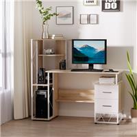HOMCOM Computer PC Laptop Desk Table 2 Drawers Bookstore workstation Refurbished
