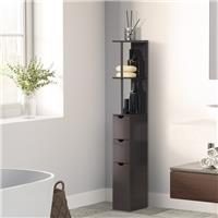 HOMCOM Tall Bathroom Storage Cabinet with Shelf and Drawers Refurbished