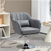 HOMCOM Stylish Retro Swivel Tub Chair Steel Frame Cushion Seat Refurbished