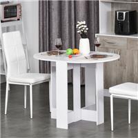 HOMCOM Folding Dining Table Foldable Drop Leaf Dinner Table Kitchen Refurbished