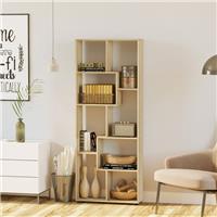 HOMCOM Multipurpose 8-Grid Bookshelf Decorative Shelf, Bathroom Refurbished
