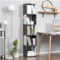 HOMCOM 5-Tier Bookshelf Freestanding Bookcase Storage Shelves Refurbished