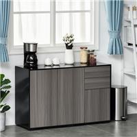 HOMCOM High Gloss Frame Side Cabinet with 2 Door and 2 Drawer Refurbished
