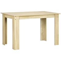 HOMCOM Dining Table for 6 People, Wood Effect Tabletop, Oak,Refurbished