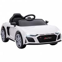 AIYAPLAY Licensed Audi R8 Spyder 12V Electric Car for Kids with Remote White