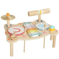AIYAPLAY Kids Drum Kit, Wooden Musical Instruments for 18M-6Years, Natural
