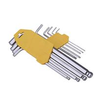 9 Piece Durable Reinforced Toughened Metric Ball Ended Hex Allen Key Wrench Set