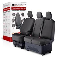 Ford Transit Custom Front Seat Covers Tailored Waterproof (2013-2023) Black 102