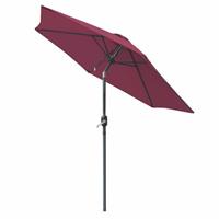 2.5M Round Parasol Garden Outdoor Patio Sun Shade Umbrella Tilt Crank Wine Red