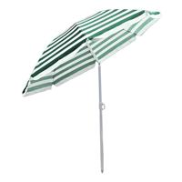 Green-White Garden Beach Parasol Outdoor Patio Sun Shade Tilting Umbrella 180cm