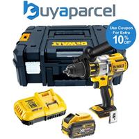 Dewalt DCD996X1 18v XR 3 Speed Brushless Combi Hammer Drill 1 x 9.0ah Battery
