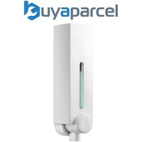 Euroshowers Mini Chic Single Square Liquid Soap Shampoo Gel Dispenser Pump White