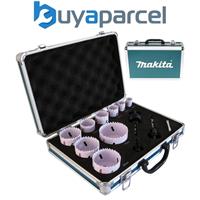 Makita D-47282 12 PC Electricians Holesaw Set 19mm - 68mm 2 Arbors + Metal Case