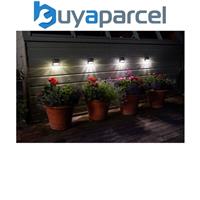 4 x Smart Garden Super Bright Solar Welcome & Security Wall Fence Post Lights