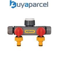 Hozelock 2252 2 Way Tap Connector Garden Watering For Hose Pipe Water Timer