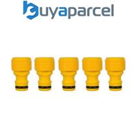 5 x Hozelock 2289 Garden Hose Threaded Adaptor 3/4in BSP Male Thread 3/4
