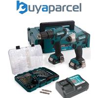 Makita CLX228AJ 12v Cordless Combi Hammer Drill & Impact Driver + 75 Accessories