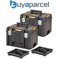 2X Dewalt DWST83346-1 TSTAK 2.0 VI Deep Tool Storage Case Heavy Duty + Tote Tray