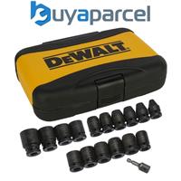 DeWalt DT7506 17 Piece Impact Rated Socket Set 1/2" Drive Black Finish 6 - 27mm