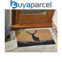 Smart Garden Monarch Stag Country Patterned Doormat Coir PVC Back Outdoor Mat