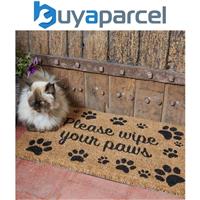 Smart Garden Wipe Your Paws Print Patterned Doormat Coir PVC Back Outdoor Mat