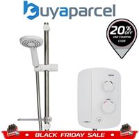 Triton AS2000SR Silent Running Thermostatic Power Shower White & Chrome Novel SR