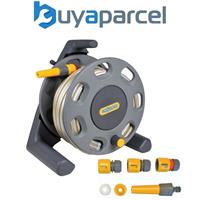 Hozelock Compact Reel & 25m Multi Purpose Garden Hose & Nozzle Connectors 2412