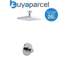 Timed Non Concussive Concealed Shower Self Closing + Square Fixed Ceiling Head