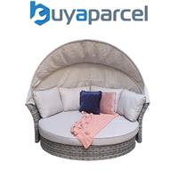 Signature Weave Lily Wicker Garden Day Bed Sun Lounger Chair Sofa Canopy Shelter
