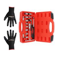 17Pcs Diesel injector Seat Cutter Set Cleaner Carbon Remover Reamer Tool