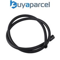 Matt Black Smooth Shower Hose 1.5m Pipe PVC Double Interlock - Fits Triton Mira