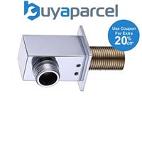 Square Wall Outlet Elbow - Chrome