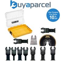 Dewalt 11 Piece Multi Tool Accessory Blade Set Plunge Fast Cut + Toughcase
