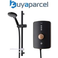 Triton Amala Metallic 9.5kW Brushed Copper Electric Shower Matt Black Finish