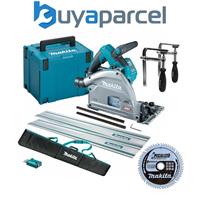 Makita SP001GZ03 40v MAX XGT Brushless Plunge Saw + 2x 1.5m Rails + Bag + Clamps