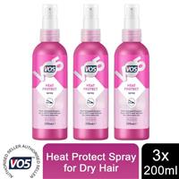 VO5 Heat Protect Styling Spray, 3 Packs of 200ml