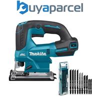 Makita DJV184Z 18v LXT Brushless Top Handle Jigsaw Bare + 10 Mixed Blades + Case