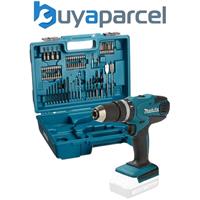 Makita HP457D 18v G-Series Lithium Combi Hammer Drill + 74 Screwdriver Bit Set