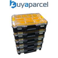 5 x Dewalt DWST1-71194 TStak V Clear Lid Stackable Tool Fixing Organiser Case