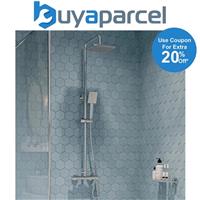Gainsborough GDSE Square Dual Outlet Thermostatic Bar Mixer Shower Chrome Riser