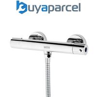 Bristan Thermostatic Bar Mixer Shower Round Chrome Valve Only - Bottom Outlet