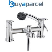 Bristan IRS BSM C Iris Deck Mounted Bath Shower Mixer Tap + Hose + Shower Head