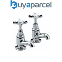 Bristan N VAN C CD 1901 Edwardian Chrome Vanity Basin Taps 1 Pair Brass